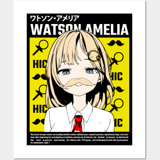 Amelia Watson with Mustache Posters and Art